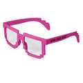 Pink Pixel 8-Bit Clear Lenses Sunglasses
